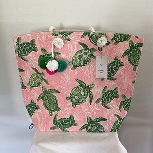 Tommy Bahama Pink Turtle Beach Bag/Tote